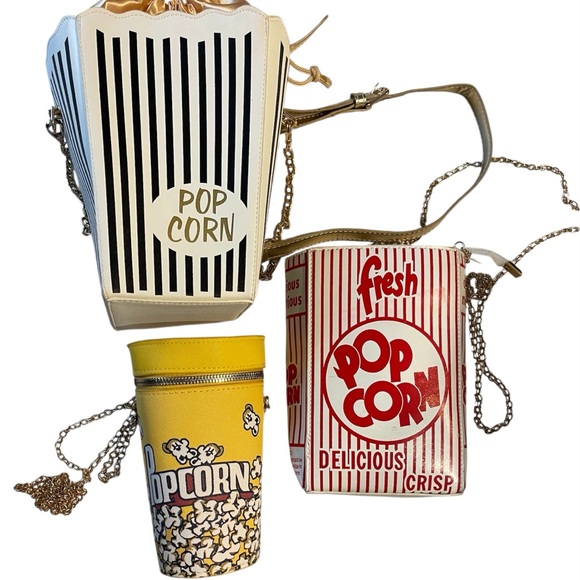 Popcorn Pattern Print Crossbody bags